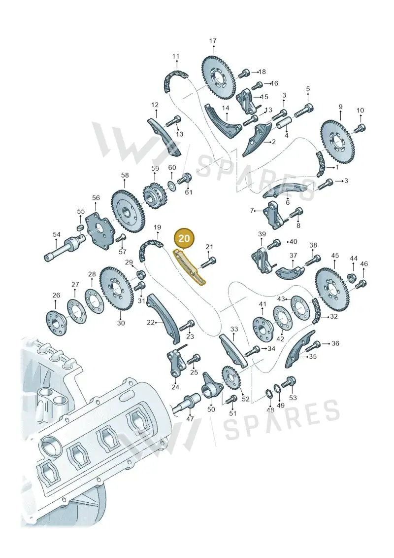 05A109469A — Audi Q7 qu. 3.0 TDI (2009-2015) diagram 493109350, position 20