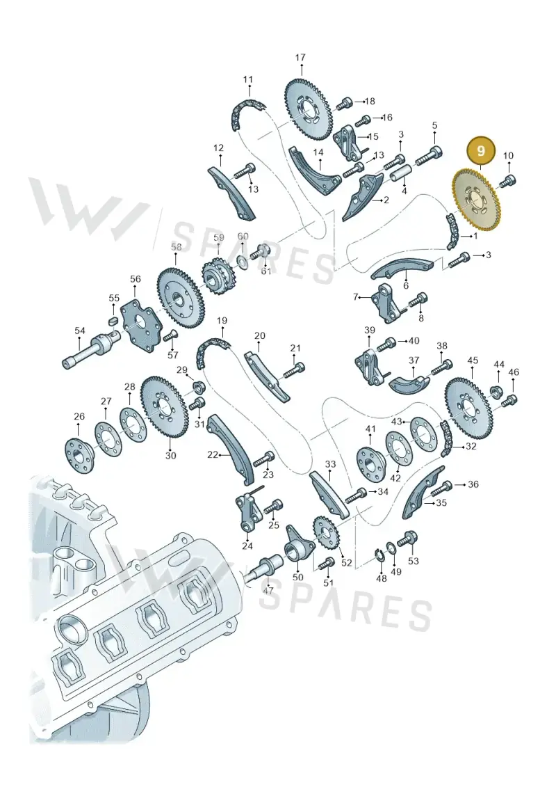 05A109571 — Audi Q7 qu. 3.0 TDI (2009-2015) diagram 493109350, position 9