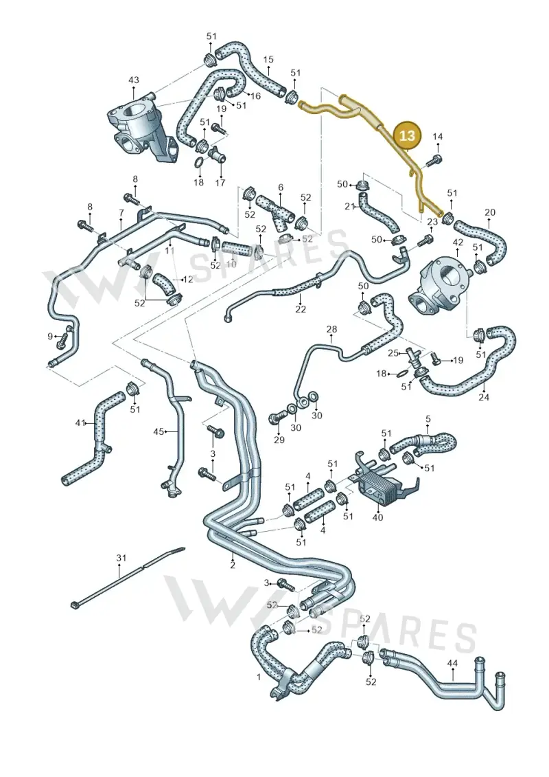 05A121065B — Audi Q7 qu. 3.0 TDI (2009-2015) diagram 493121420, position 13