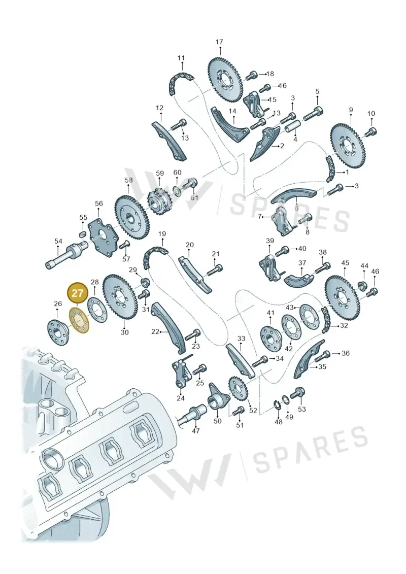 05A127419 — Audi Q7 qu. 3.0 TDI (2009-2015) diagram 493109350, position 27