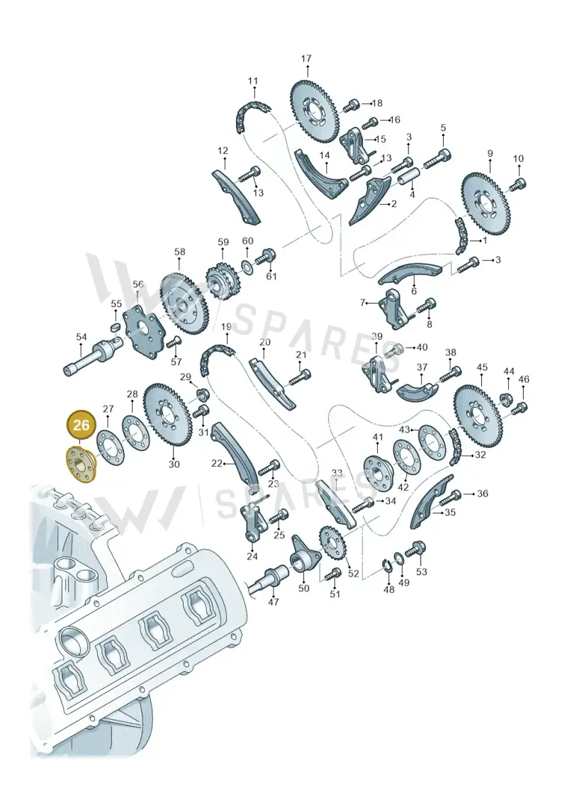 05A130141A — Audi Q7 qu. 3.0 TDI (2009-2015) diagram 493109350, position 26