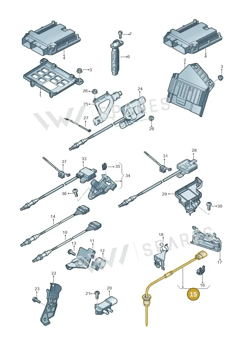 05A906088 — Audi A8L qu. 3.0 TDI (2009-2014) diagram 696906050, position 15