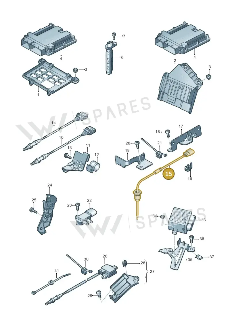 05A906088 — Audi A8L qu. 3.0 TDI (2013-2018) diagram 771906050, position 15