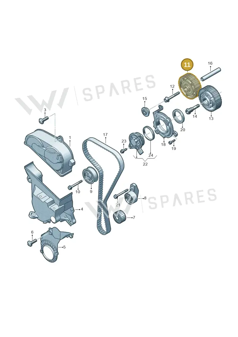 05C109088E — Audi A3 Sportback (2019-2021) diagram 596109031, position 11