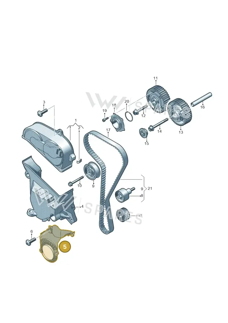 05C109175 — Audi A1 sportback 1.0 (2018-) diagram 728109015, position 5