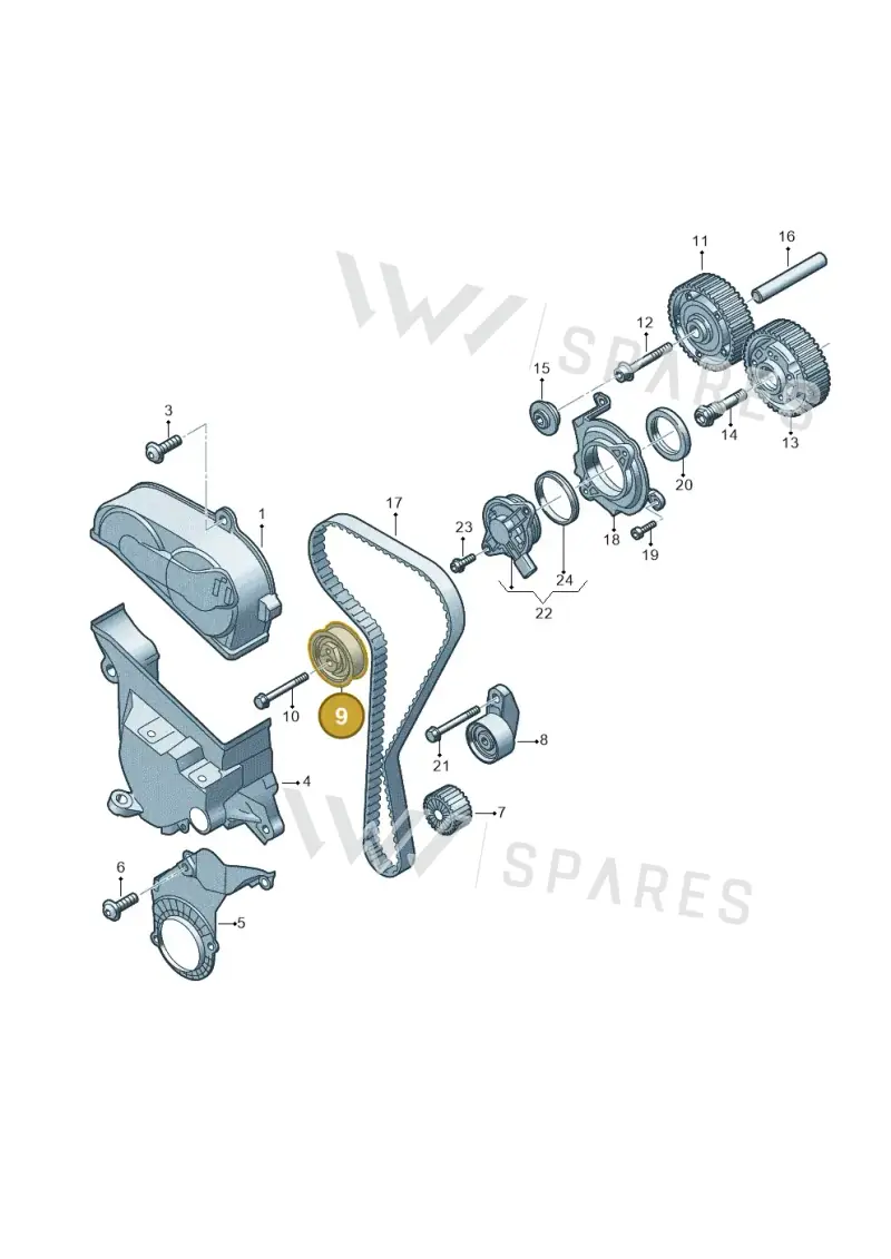05C109479A — Audi A3 Sportback (2019-2021) diagram 596109031, position 9