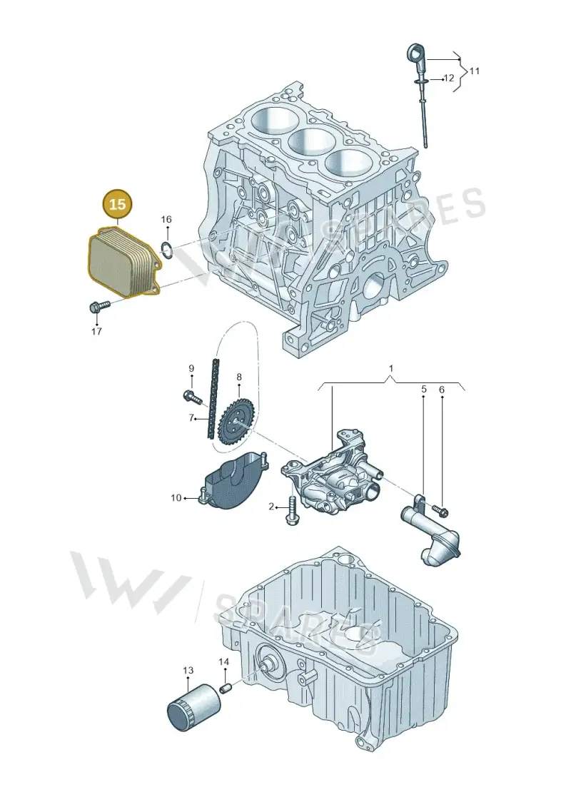 05C117013 — Audi A3 Sportback (2019-2021) diagram 596115002, position 15
