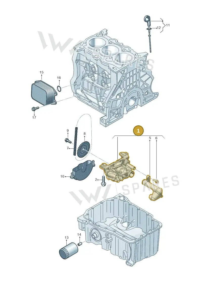 05C145208A — Audi A1 sportback 1.0 (2018-) diagram 596115002, position 1