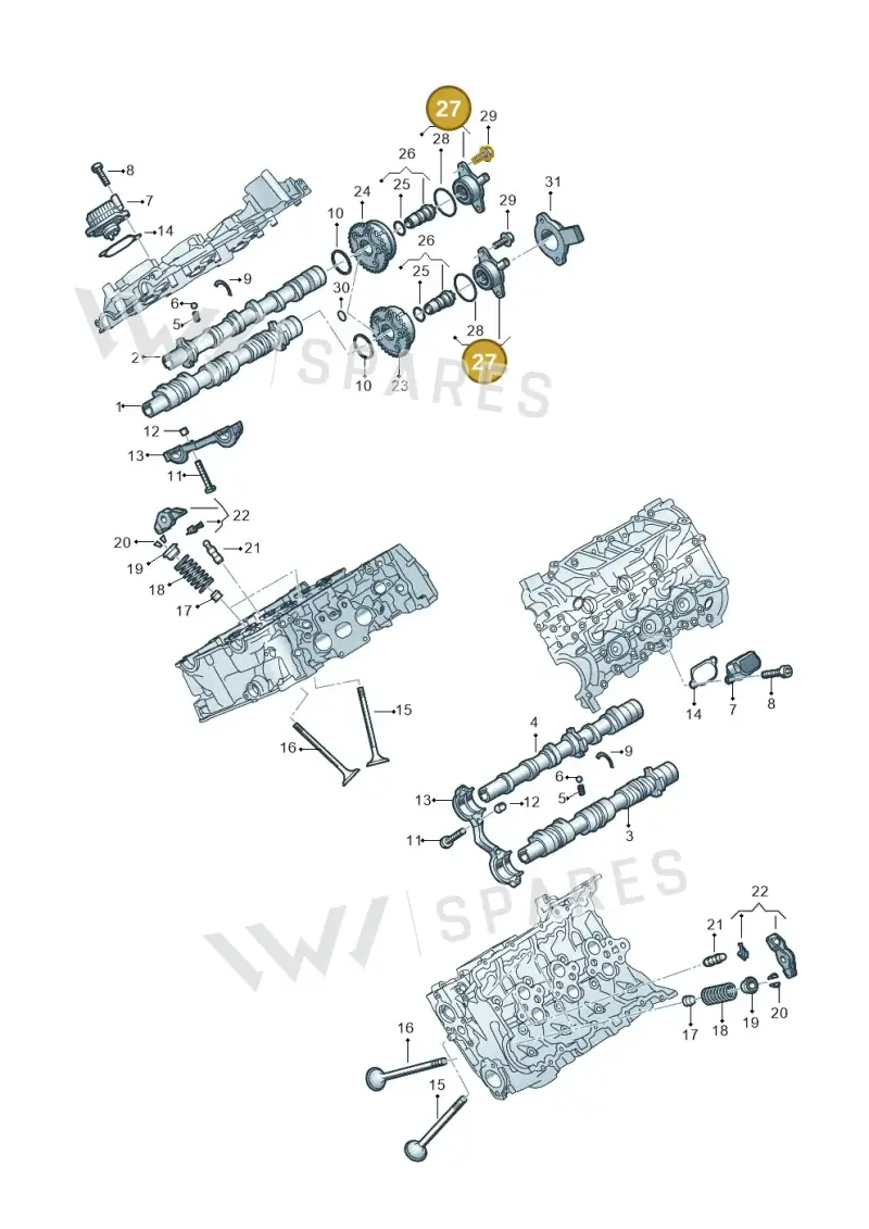 05C906423F — Audi A5 Limo 2.0 (2024-) diagram 849109180, position 27