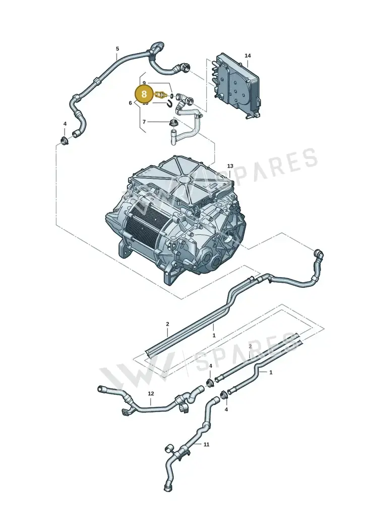 05C919501 — Audi Q4 Sportback (2021-2022) diagram 89a121040, position 8