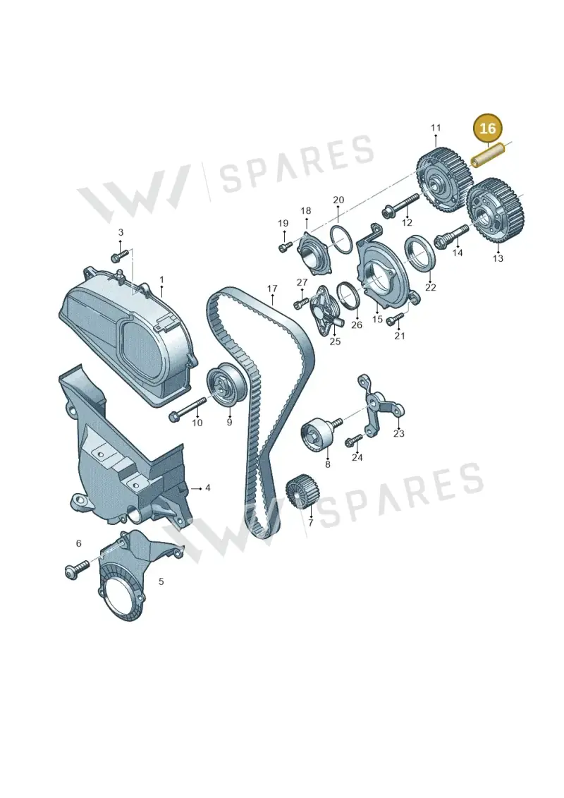 05E103825 — Audi A3 Sportback (2019-2021) diagram 890109360, position 16