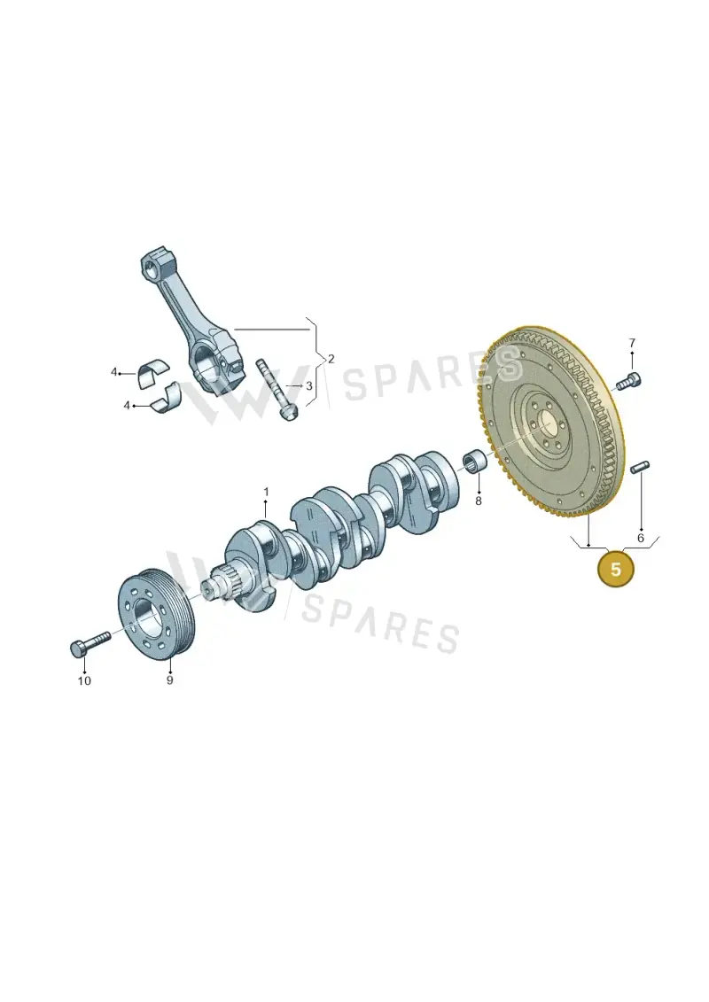05E105266AB — Audi A3 Sportback (2019-2021) diagram 890105140, position 5