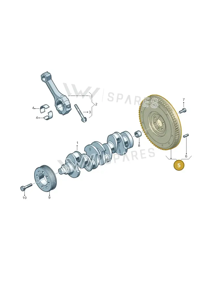 05E105266S — Audi Q3 quattro (2018-2019) diagram 890105140, position 5