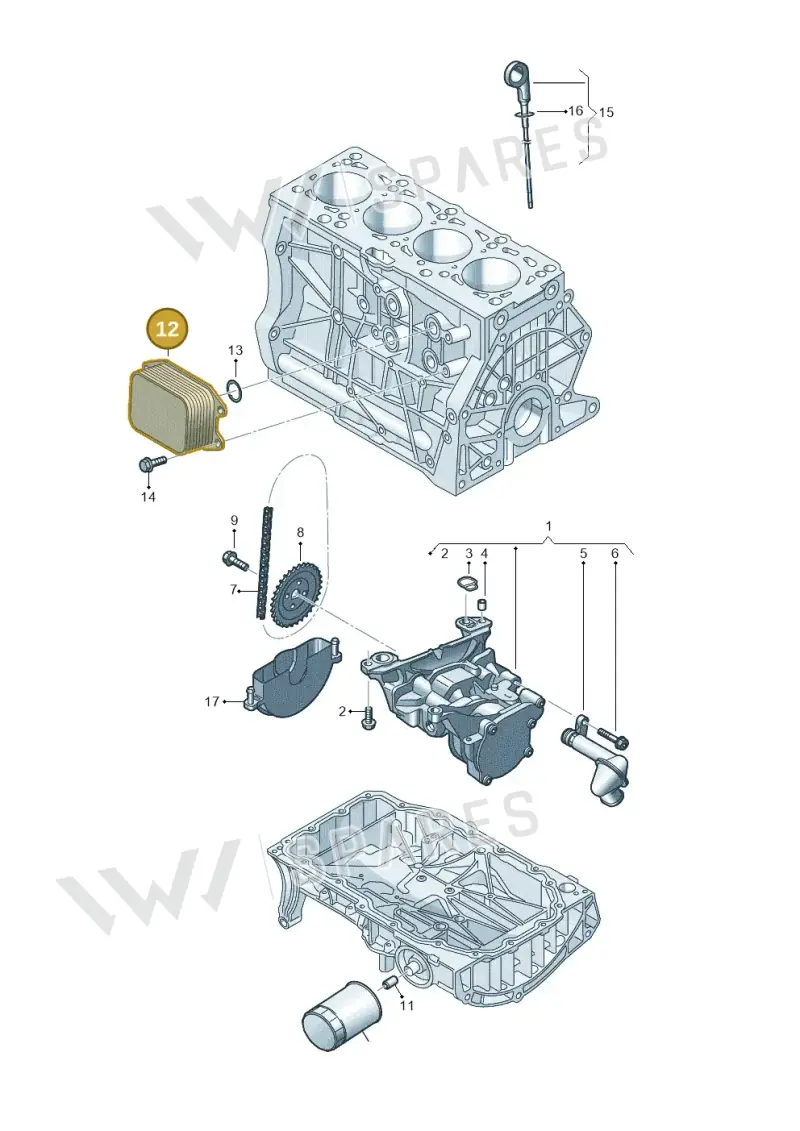05E117021C — Audi A3 Sportback (2019-2021) diagram 813115040, position 12