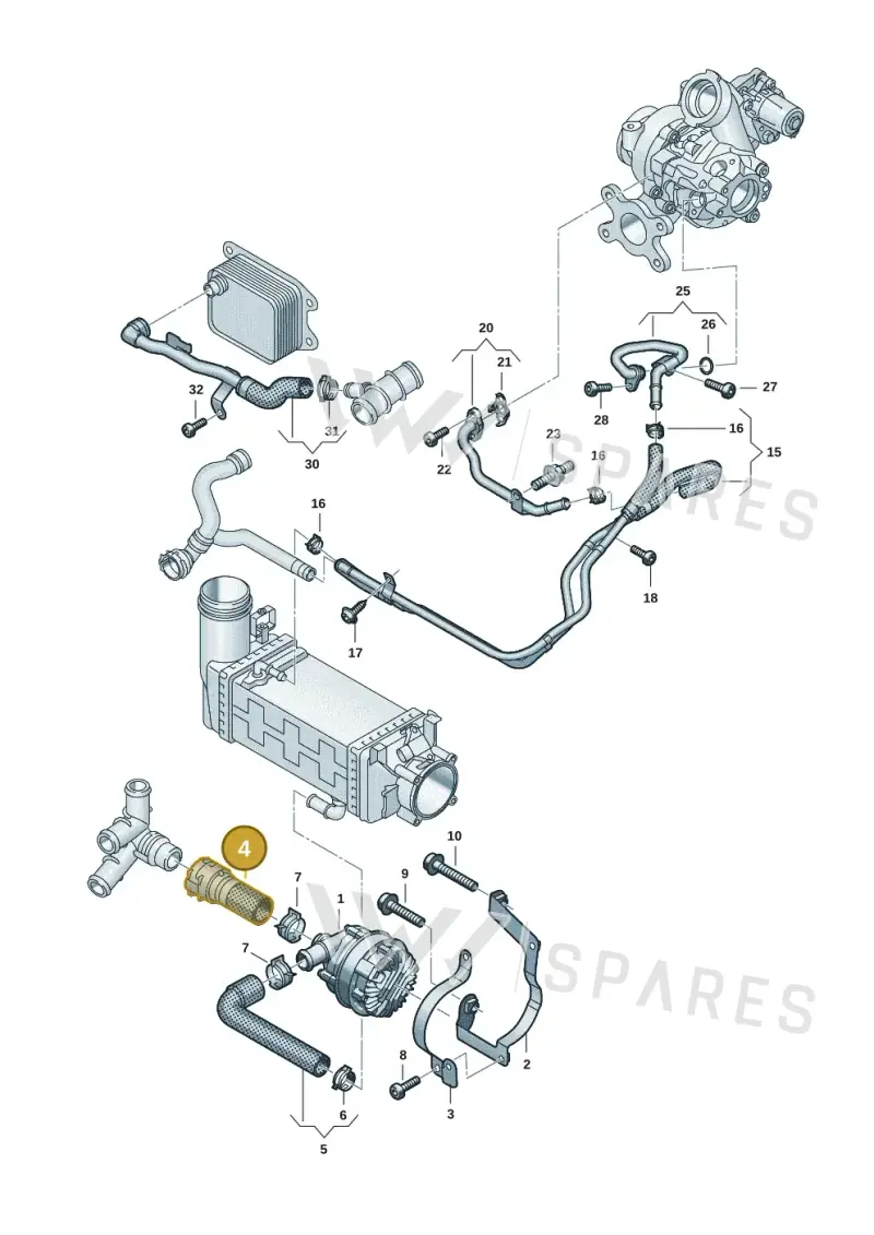 05E122051 — Audi A3 Sportback (2019-2021) diagram 05e121005, position 4
