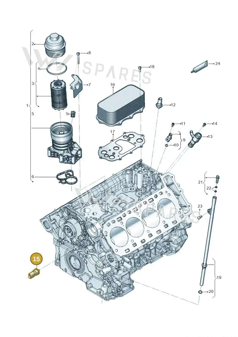 05E906060A — Audi RS6 Avant (2019-) diagram 819115100, position 15