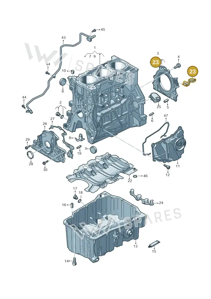 05E906433E — Audi A1 sportback 1.0 (2018-) diagram 2gk103011, position 23