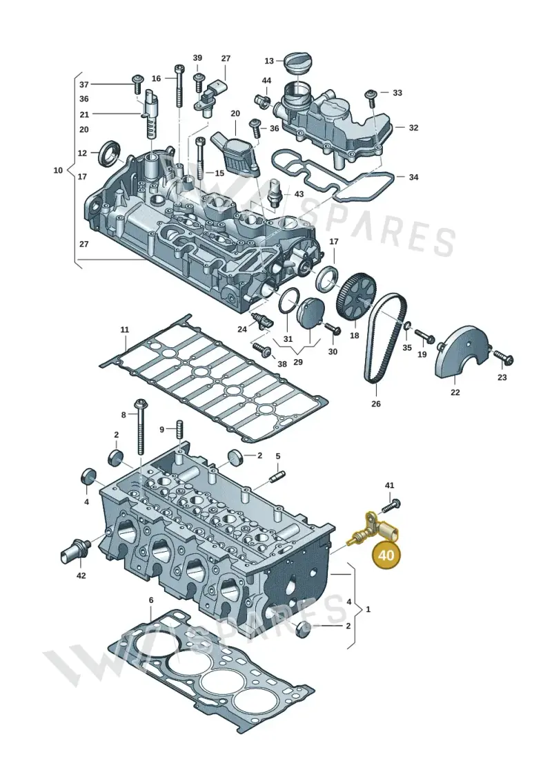 05E919501 — Audi A3 Sportback (2019-2021) diagram 597103028, position 40