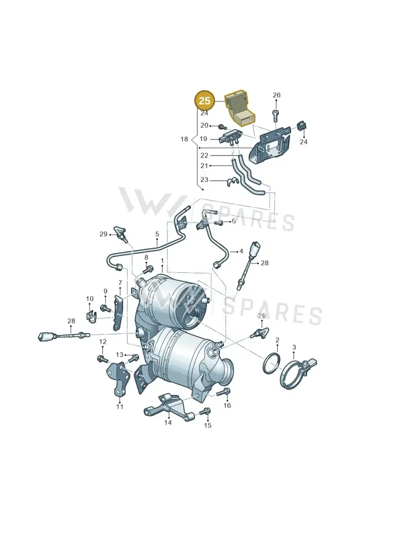 05E971461B — Audi A3 Sportback (2019-2021) diagram 803253020, position 25