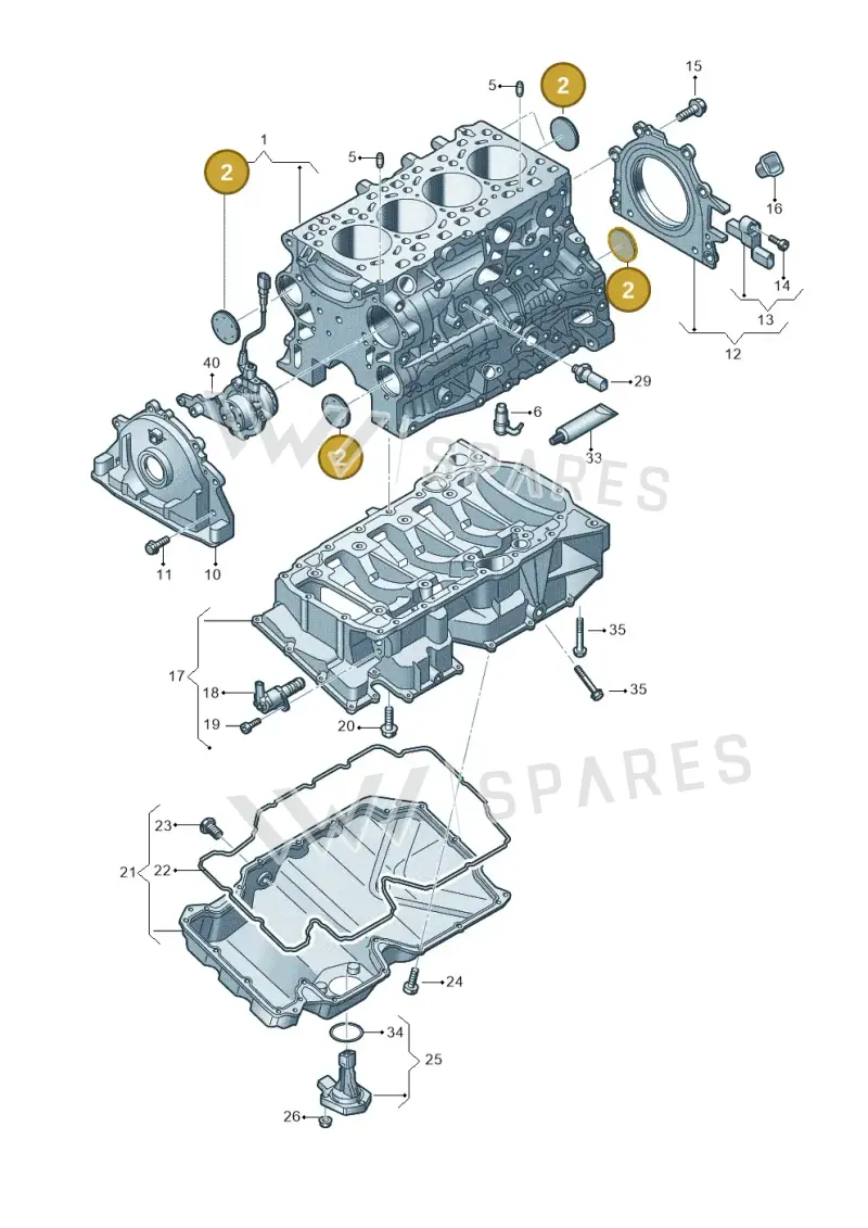 05L103113B — Audi A6 2.0 (2018-) diagram 849103350, position 2