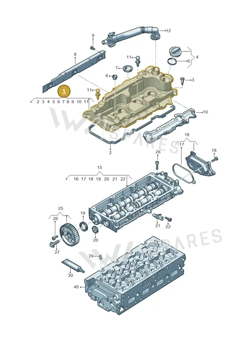05L103469D — Audi A5 Limo 2.0 (2024-) diagram fys103700, position 1