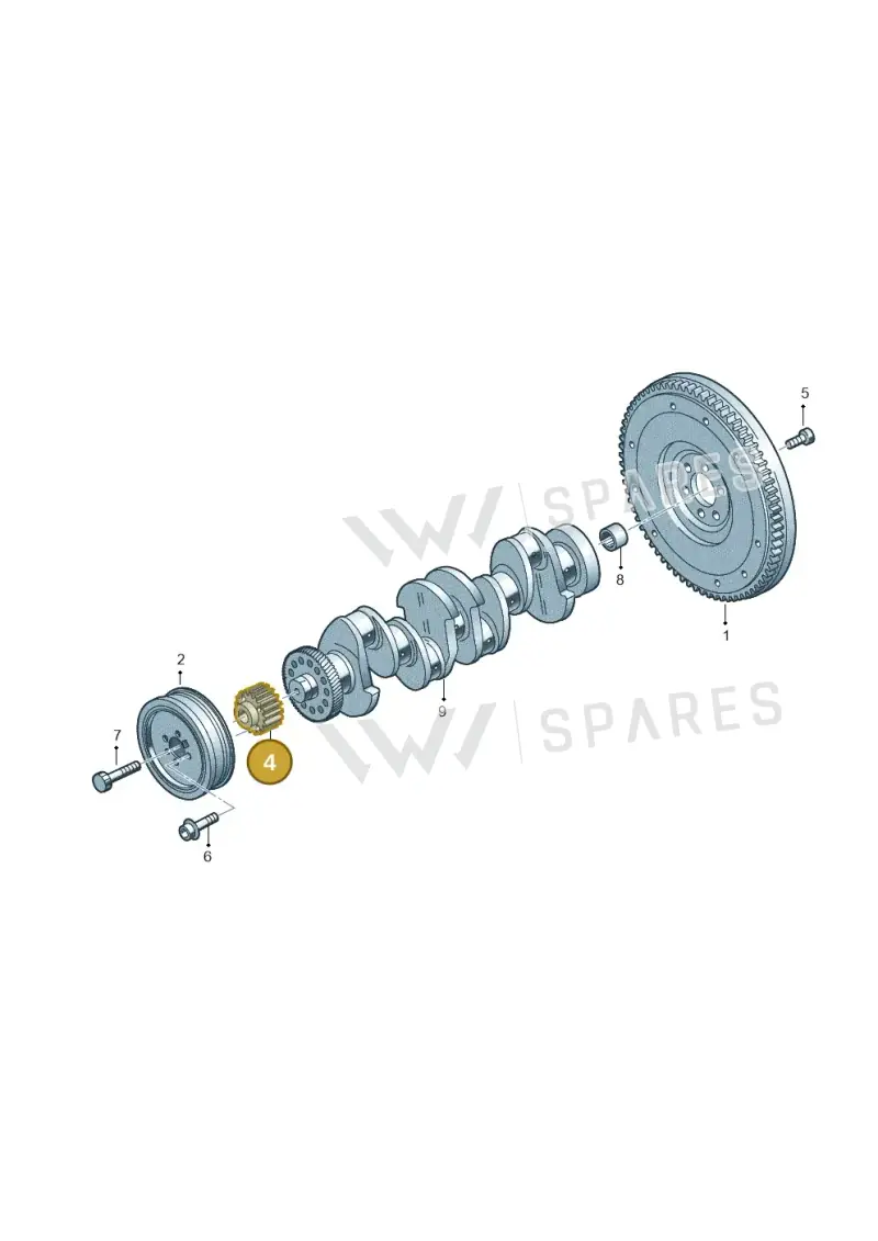 05L105263 — Audi Q3 quattro (2018-2019) diagram 435105550, position 4