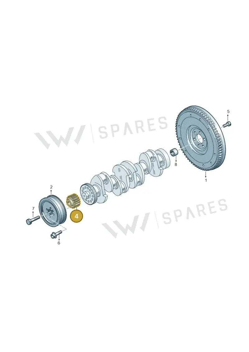 05L105263B — Audi A3 Sportback (2019-2021) diagram 827105950, position 4