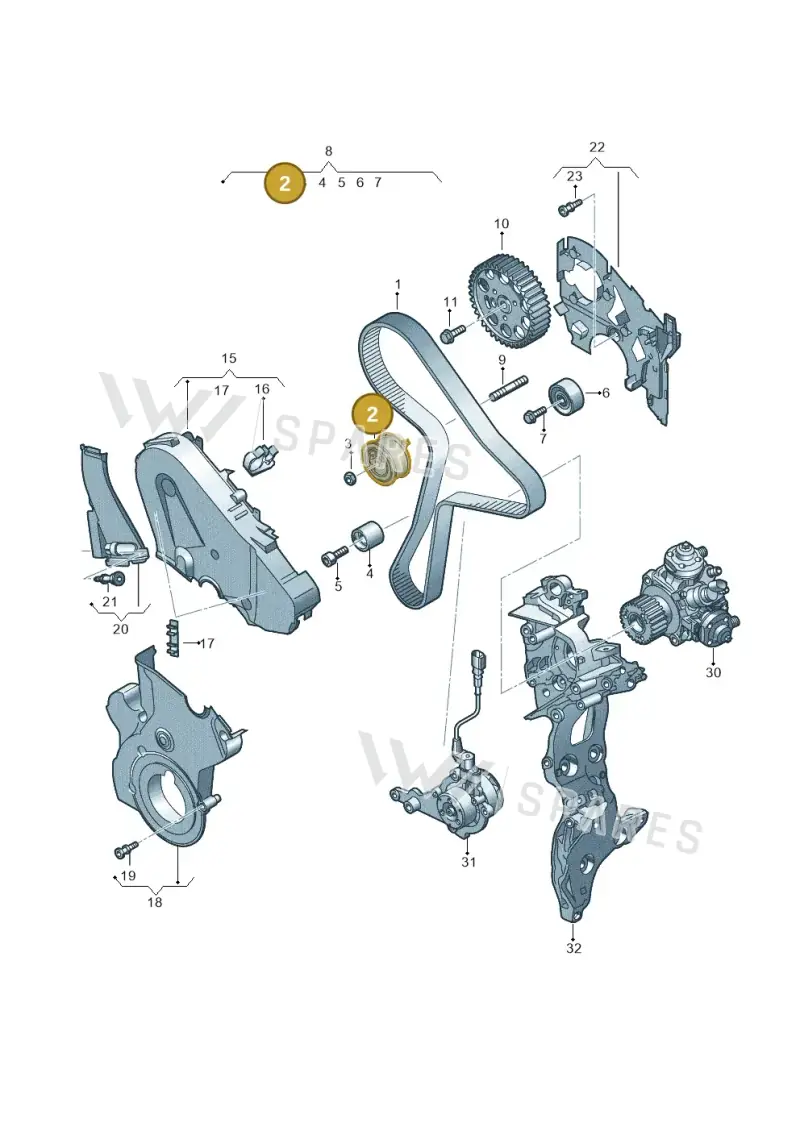 05L109243 — Audi A5 Limo 2.0 (2024-) diagram 8wk109800, position 2