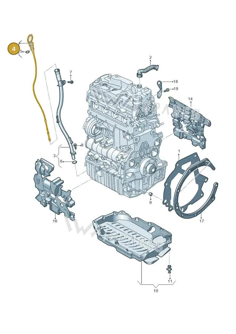05L115611 — Audi A3 Sportback (2019-2021) diagram 596100800, position 4