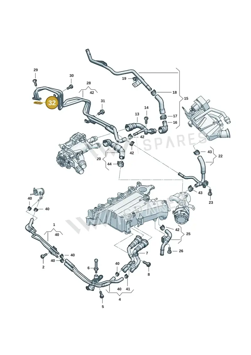 05L121290 — Audi A5 Limo 2.0 (2024-) diagram 05l121005, position 32