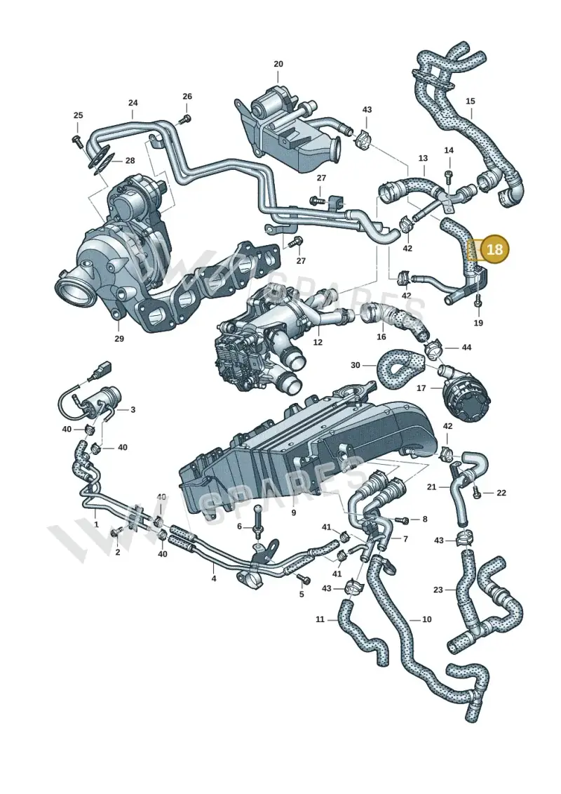 05L122157BD — Audi A6 2.0 (2018-) diagram 430121037, position 18
