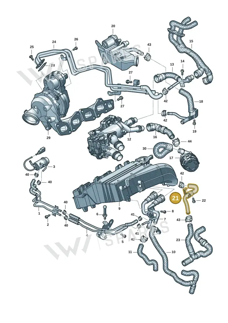 05L122157BM — Audi A6 2.0 (2018-) diagram 430121037, position 21