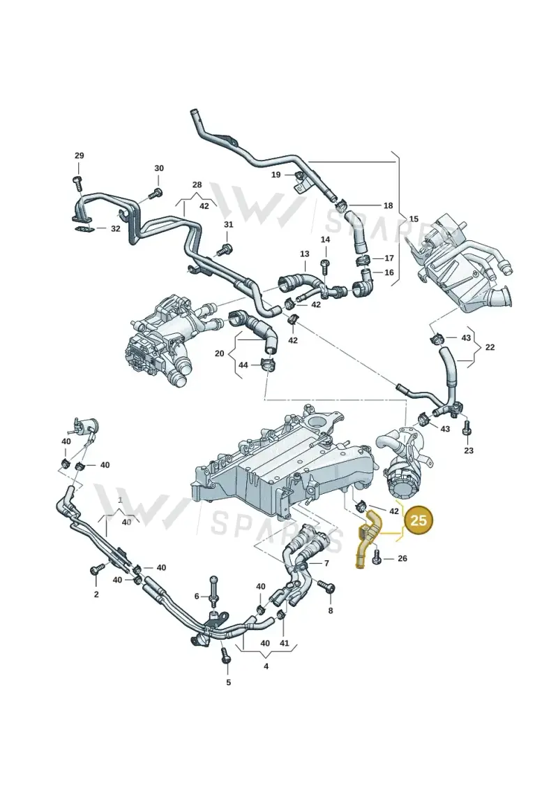 05L122157BM — Audi A5 Limo 2.0 (2024-) diagram 05l121005, position 25