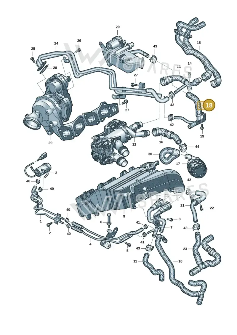05L122157CL — Audi A6 2.0 (2018-) diagram 430121037, position 18