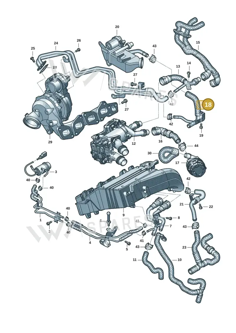 05L122157CM — Audi A6 2.0 (2018-) diagram 430121037, position 18