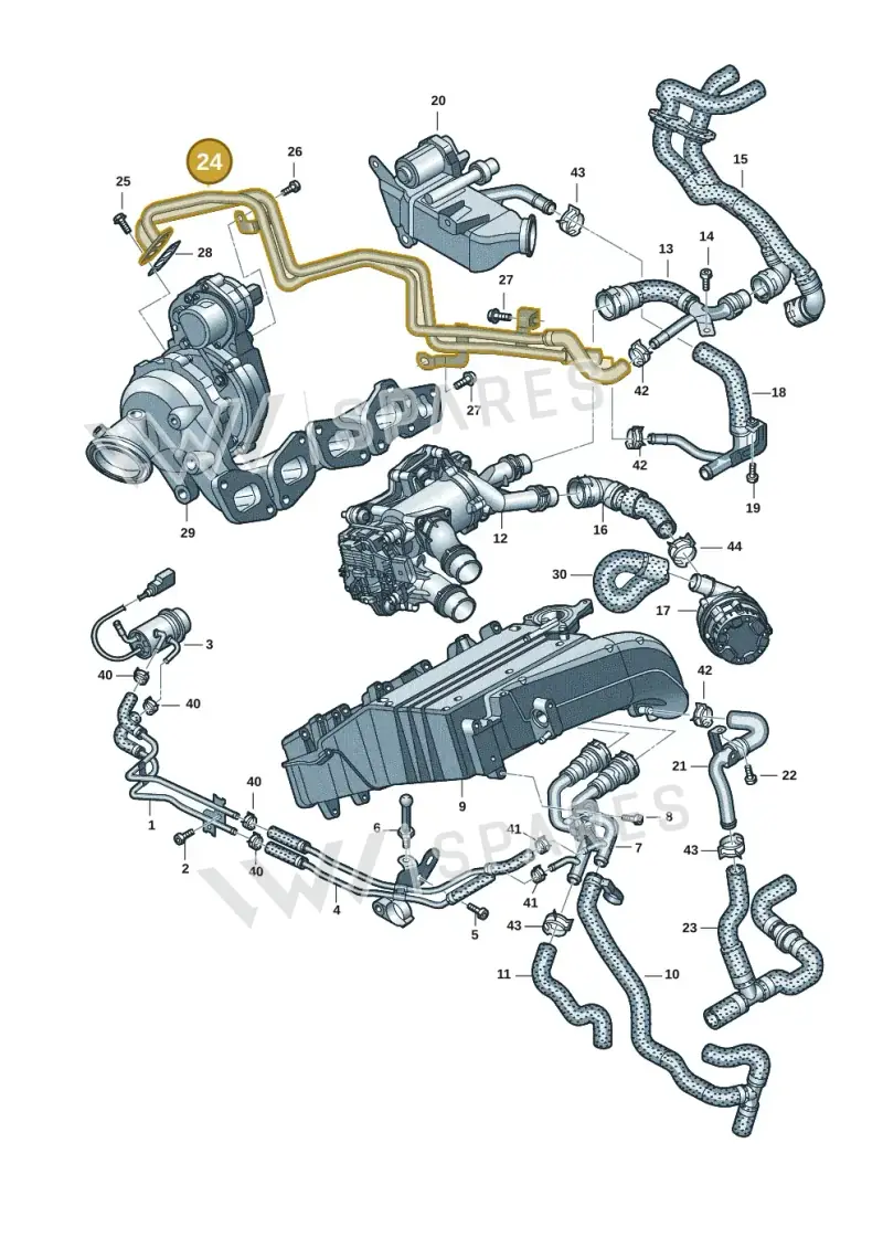 05L122157CN — Audi A6 2.0 (2018-) diagram 430121037, position 24