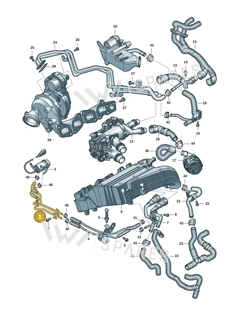 05L122157CR — Audi A6 2.0 (2018-) diagram 430121037, position 1