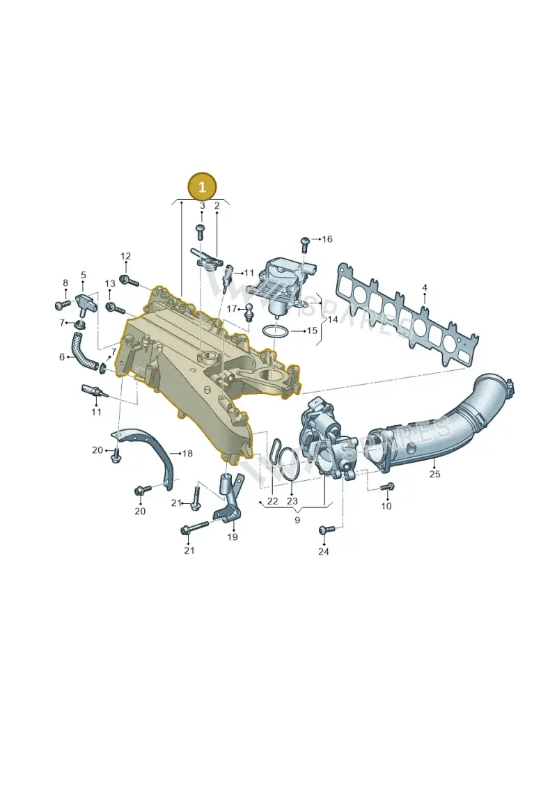 05L129711M — Audi A3 Sportback (2019-2021) diagram 793129090, position 1