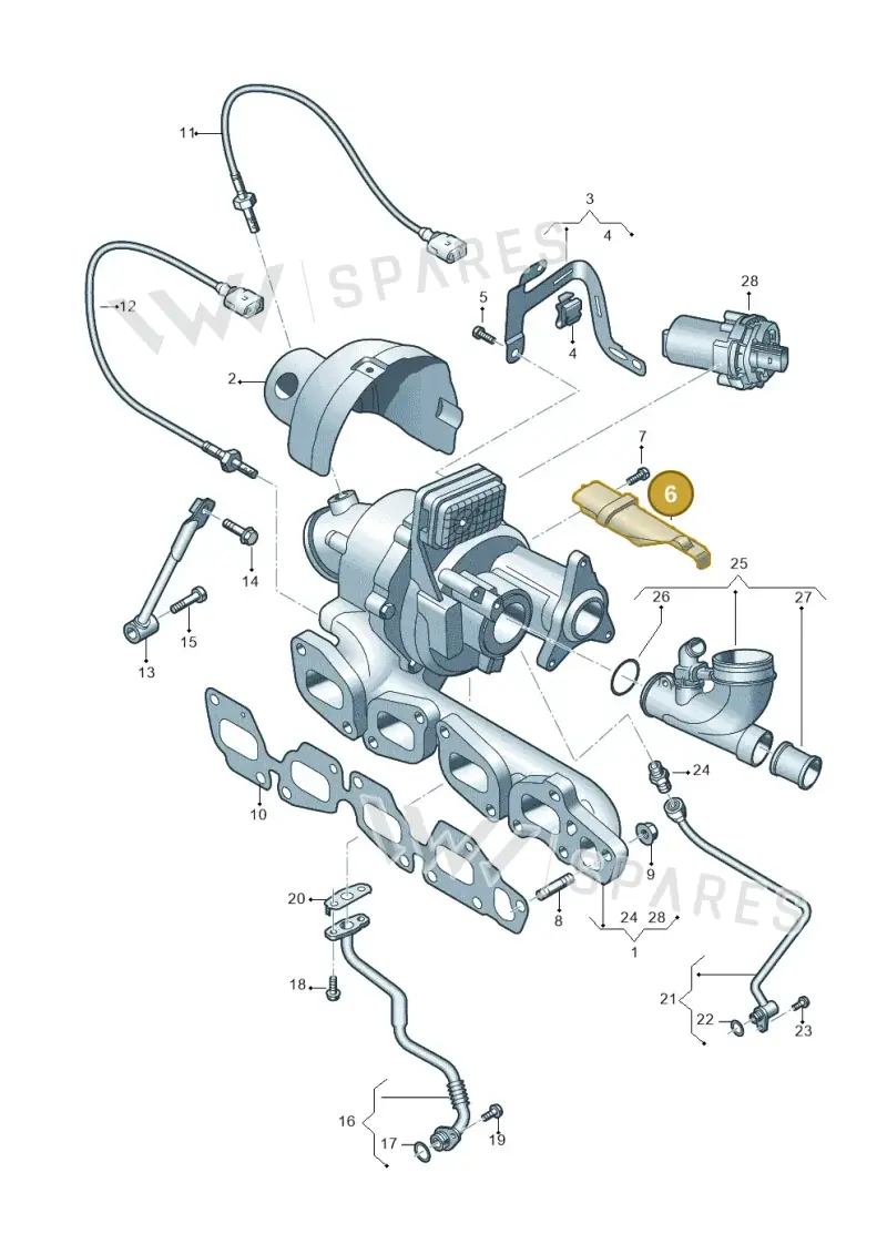 05L129969F — Audi A5 Limo 2.0 (2024-) diagram 8wk145375, position 6