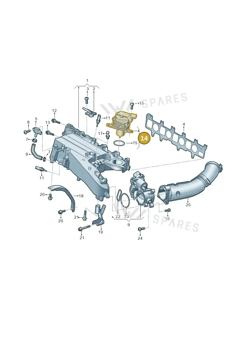 05L131501M — Audi A3 Sportback (2019-2021) diagram 793129090, position 14