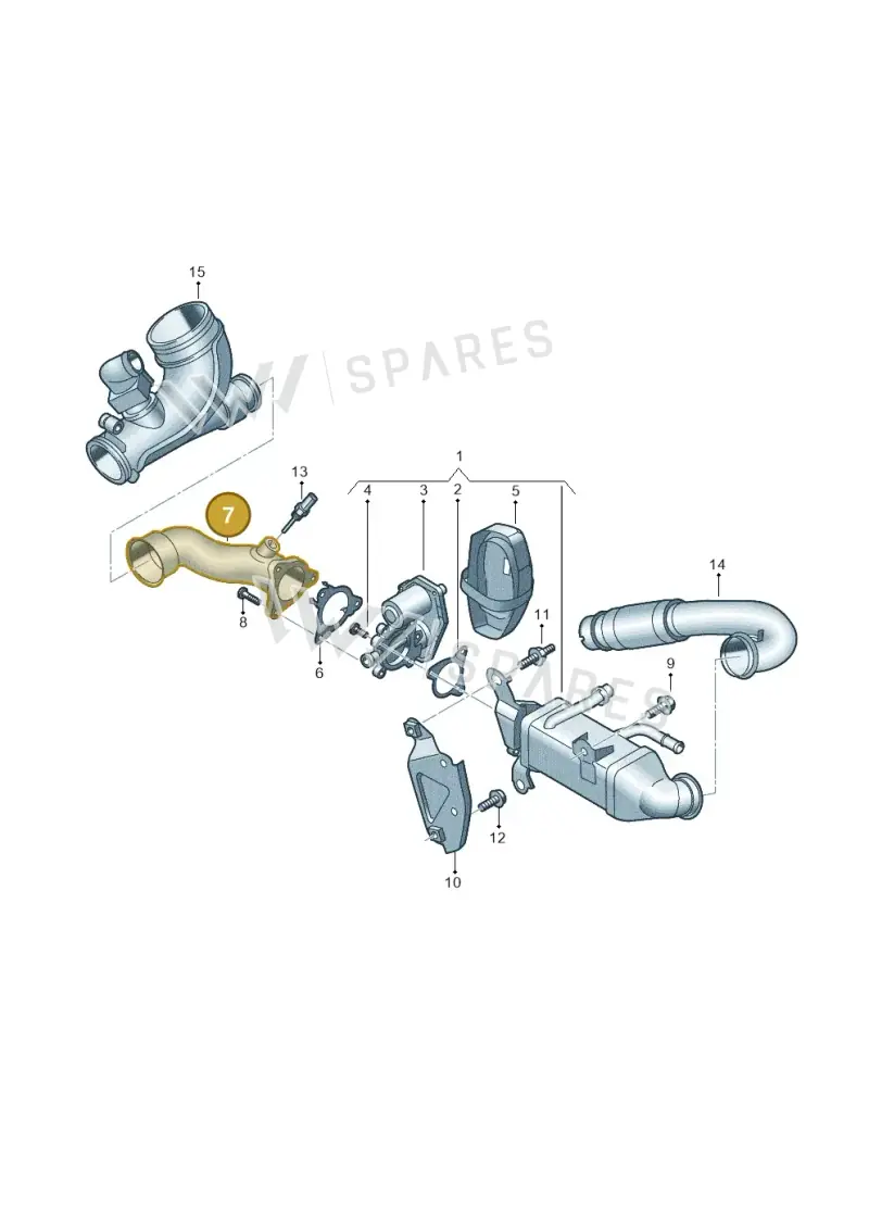 05L131525A — Audi A5 Limo 2.0 (2024-) diagram 8wk131650, position 7