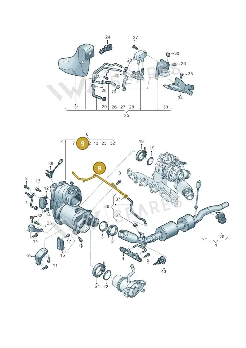 05L131582F — Audi A3 Sportback (2019-2021) diagram 793253054, position 9