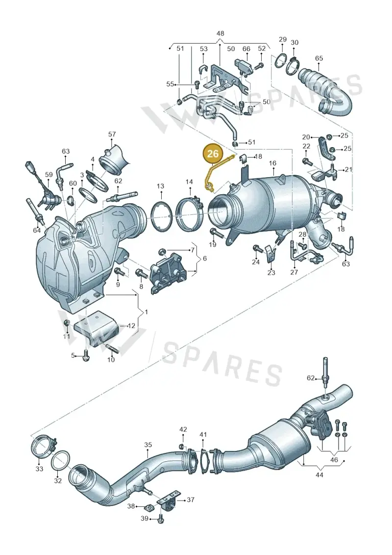 05L131582 — Audi A6 2.0 (2018-) diagram 848253070, position 26
