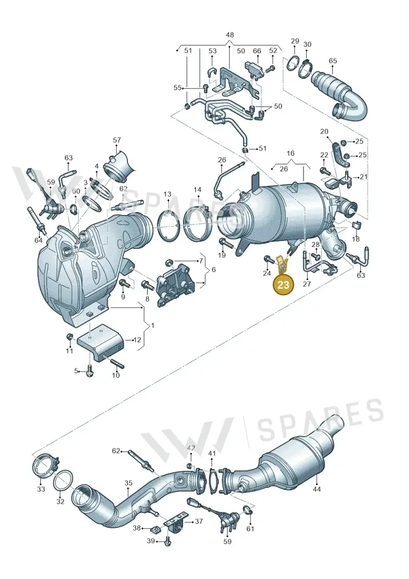 05L131645E — Audi A6 2.0 (2018-) diagram 430253640, position 23