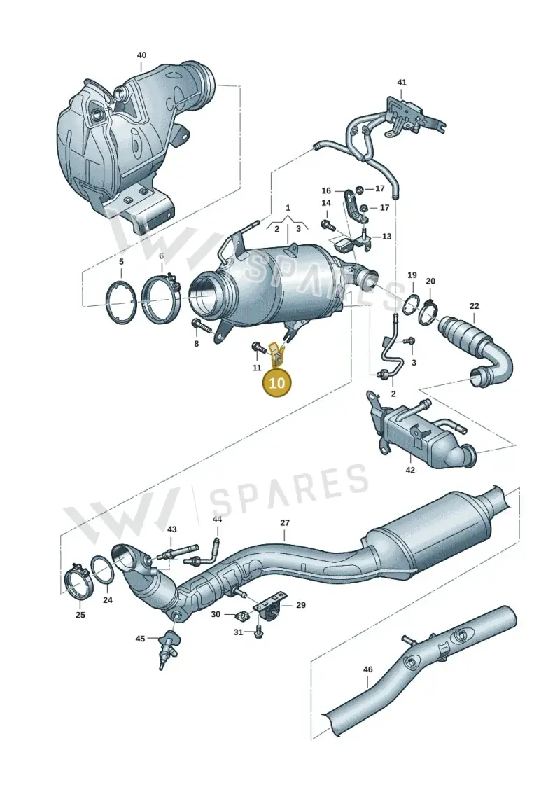 05L131645E — Audi A5 Limo 2.0 (2024-) diagram 8wk253630, position 10