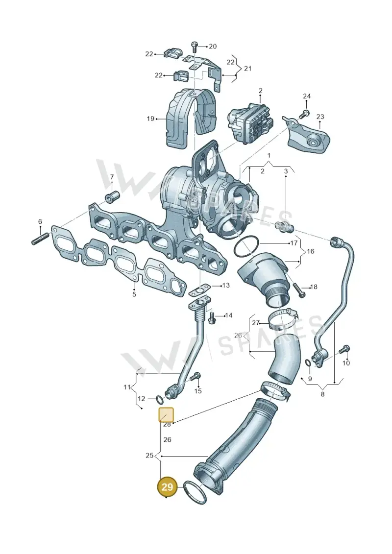 05L145187 — Audi A3 Sportback (2019-2021) diagram 793145064, position 29