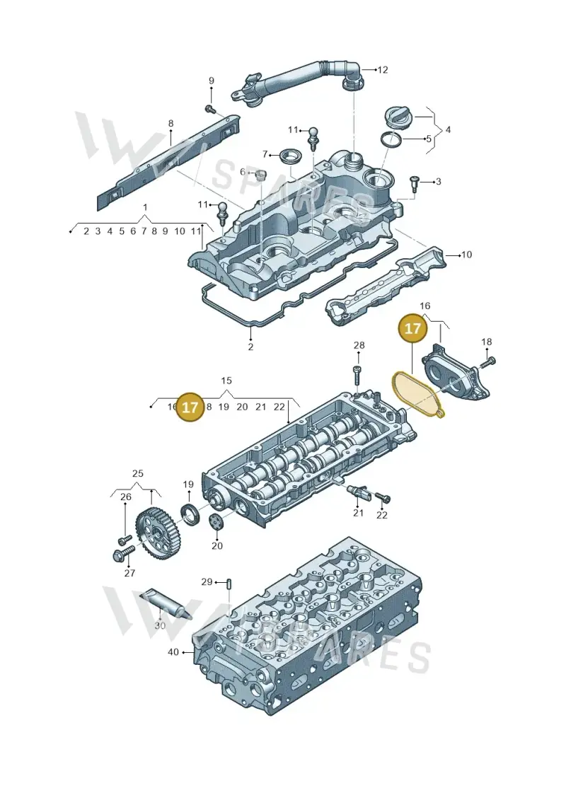 05L145215C — Audi A5 Limo 2.0 (2024-) diagram fys103700, position 17