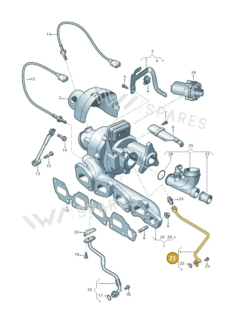 05L145771E — Audi A5 Limo 2.0 (2024-) diagram 8wk145375, position 21