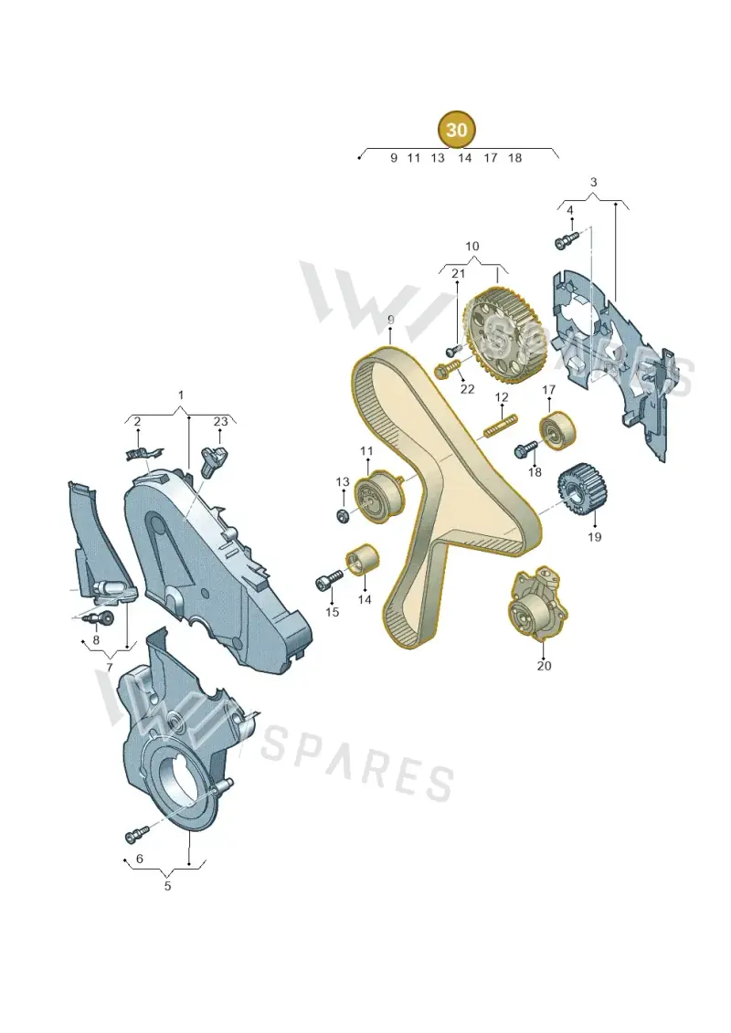 05L198119A — Audi A3 Sportback (2019-2021) diagram 596109080, position 30