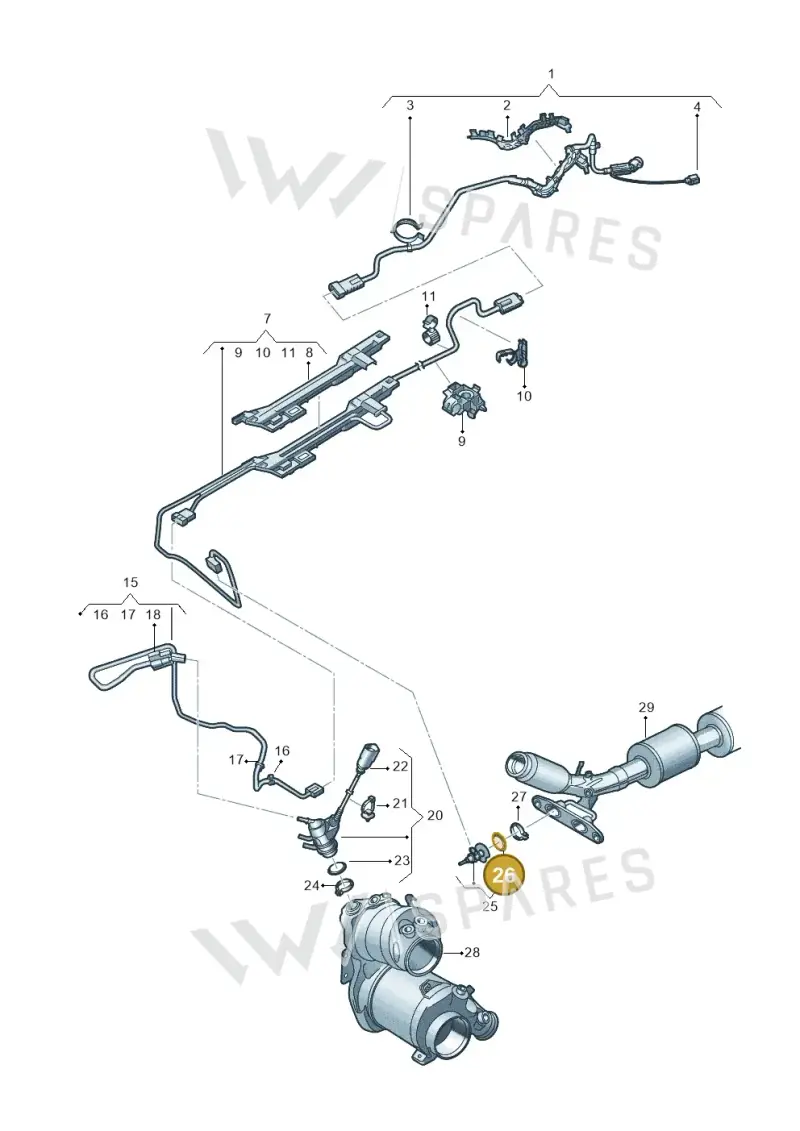 05L253115A — Audi A3 Sportback (2019-2021) diagram 596201510, position 26